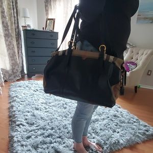 Burberry Mason Check baby bag leather canvas